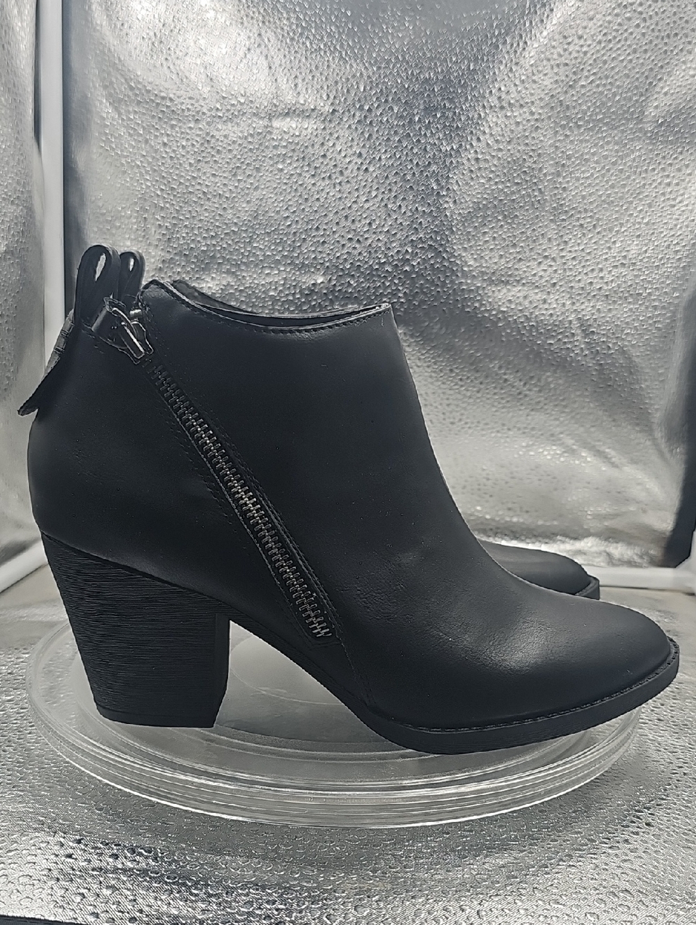 New In Box Curfew Monroe High Heel Booties With Black Zipper - Picture 4 of 10